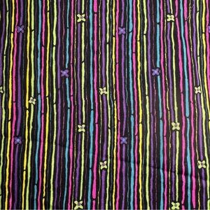 3 1/8 yards Colorful Striped Pattern Fabric ~Read description #789
